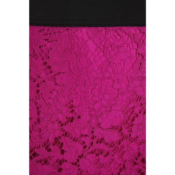 NWT Dolce & Gabbana Fuchsia Floral cordonetto Lace Mini Skirt IT 40 US S - Picture 4 of 7